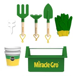 Miracle-Gro Garden Toolset with Toolbox Multicolored 9 pc
