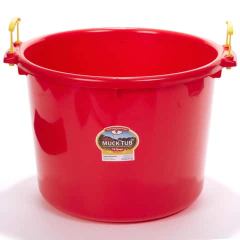 Little Giant Durable Weatherproof 15 Gallon Rubber Tub Feeder Pan