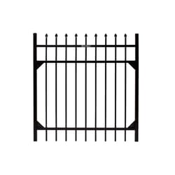 Fortress Athens 4 ft. H X 4 ft. L Powder Coated Black Aluminum Fence Gate