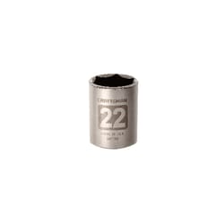 Craftsman 22 mm X 1/2 in. drive Metric 6 Point Standard Socket 1 pc