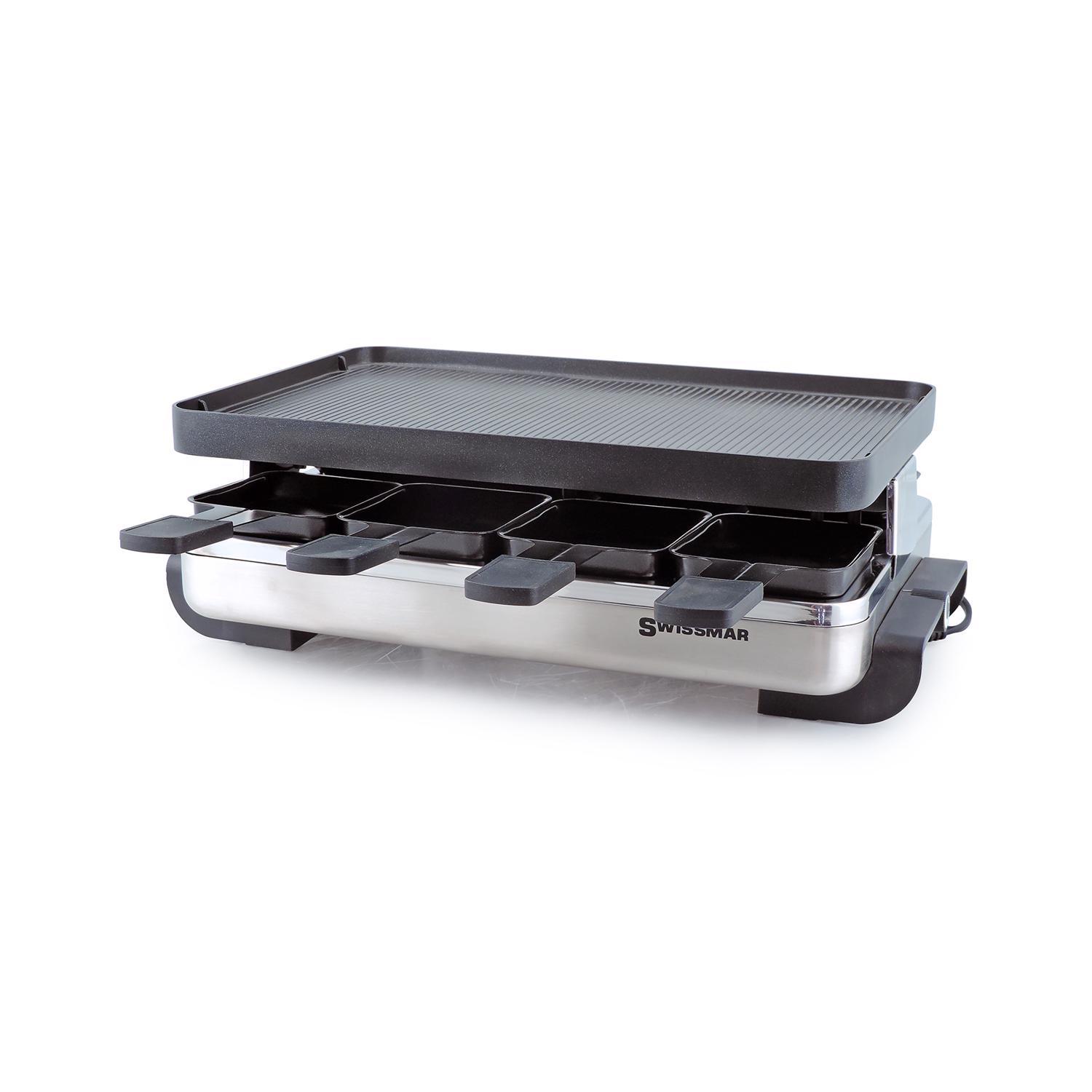 Swissmar Black/Silver Stainless Steel Nonstick Surface Indoor Grill 156.75 sq in Sansujyuku sansujyuku.com