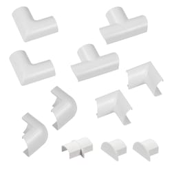 D-Line 6 in. L White Plastic Raceway Coupling Kit