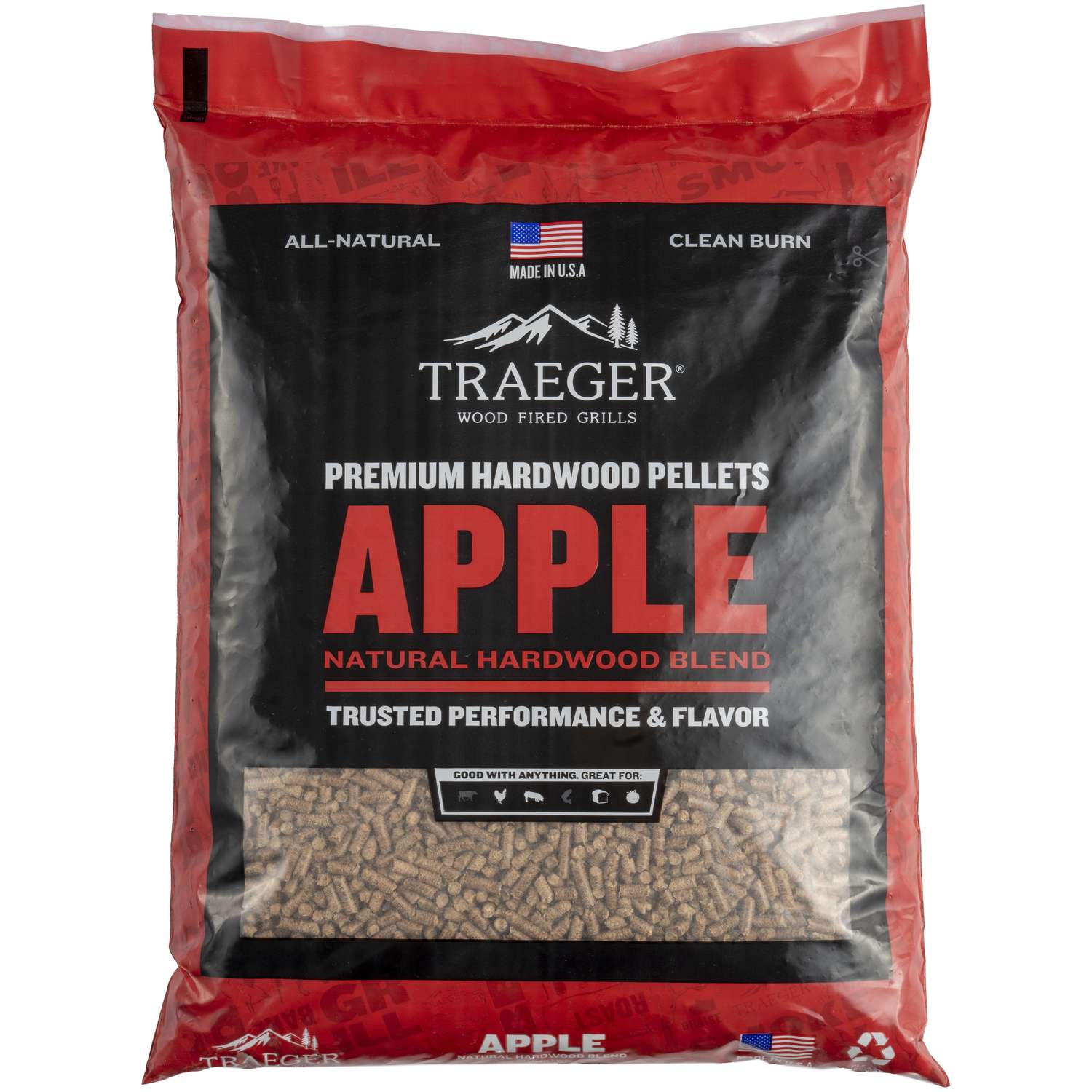 Traeger Premium All Natural Apple BBQ Wood Pellet 20 lb - Ace Hardware