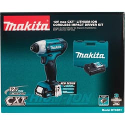 Makita 12V MAX CXT 1/4 in. Cordless Brushed Impact Driver Kit (Battery & Charger)