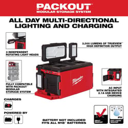 Milwaukee Packout 3000 lm LED Battery Handheld Work Light/Charger