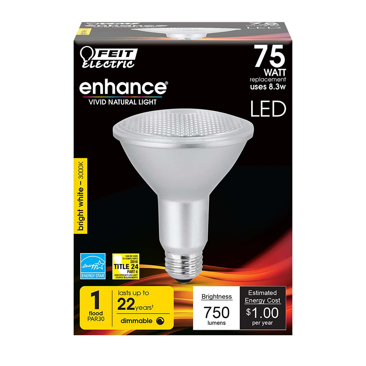 Feit Electric PAR30 E26 (Medium) LED Bulb Bright White 75 Watt