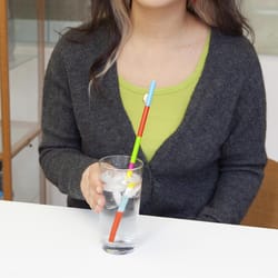 Kikkerland Assorted Plastic Reusable Straws