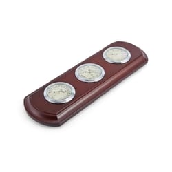 Taylor Wood Barometer/Hygrometer/Thermometer Wood Brown 14.37 in.