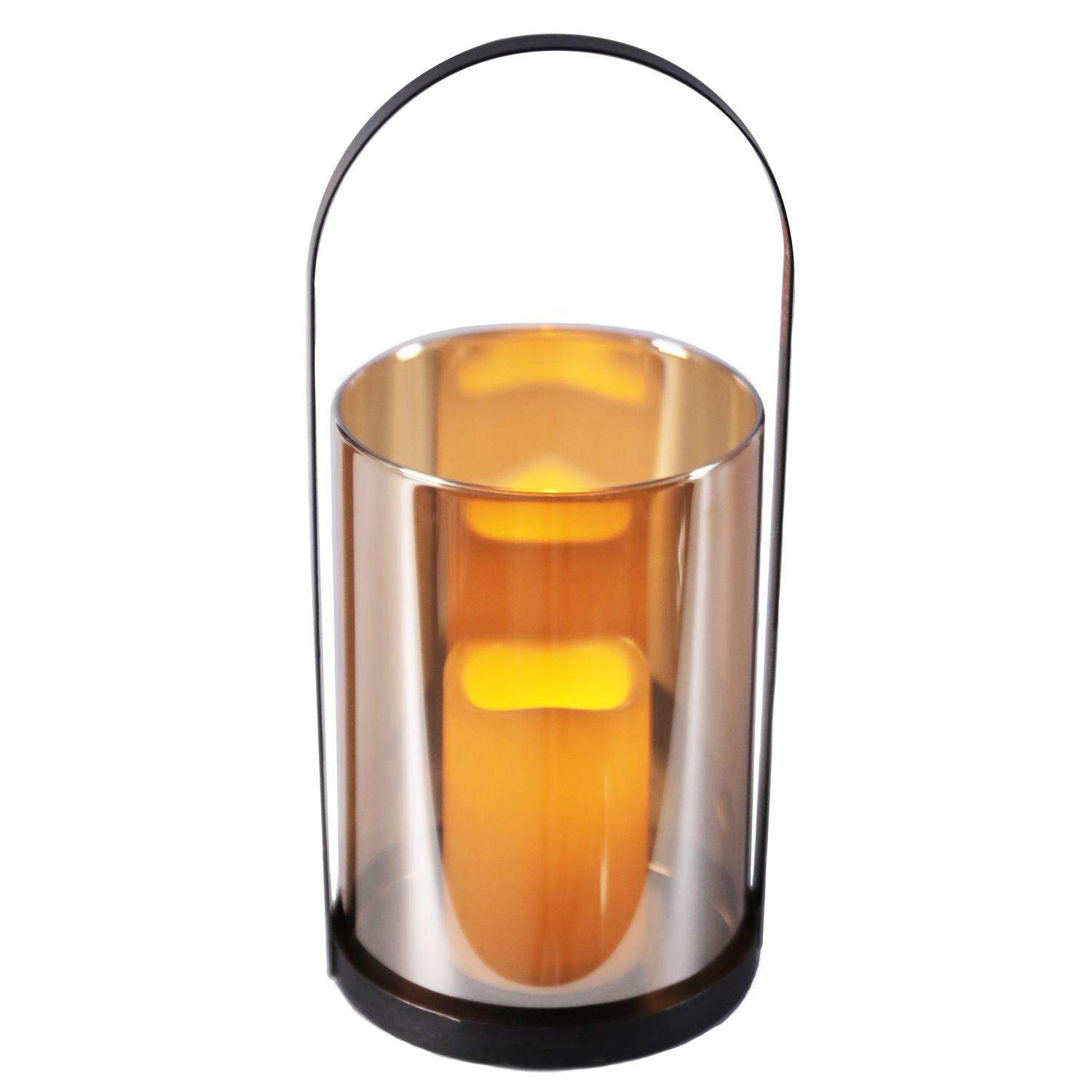 LED Lantern Black/Gold - Hearth & Hand with Magnolia