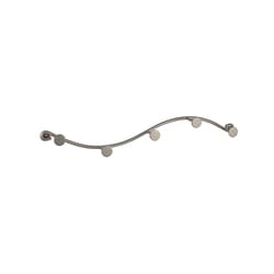 Spectrum 18 in. L Satin Nickel Silver Steel Modern Hook Rack 1 pk