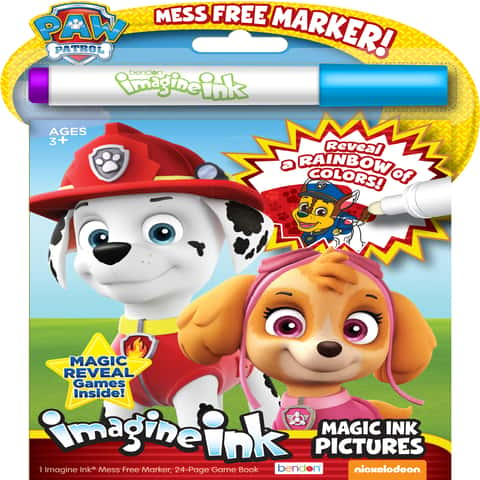 Paw Patrol color by number coloring book and markers