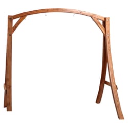 SoCo Swings Ridgecrest Arch 2 Person Brown Wood Hanging Swing Frame