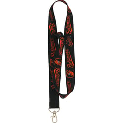 HILLMAN MLB Polyester Black/Orange Carabiner Clip Lanyard