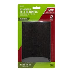 Ace Felt Self Adhesive Protective Pad Brown Rectangle 4-1/2 in. W X 6 in. L 2 pk