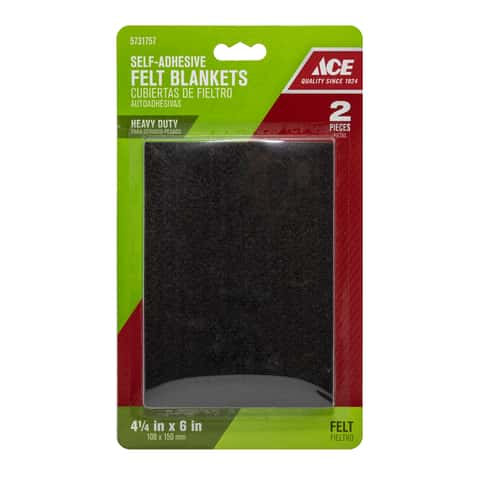 Ace Felt Self Adhesive Blanket Brown Rectangle 4 1 4 in. W X 6 in. L 2 pk Mfr A0141 Ace Hardware