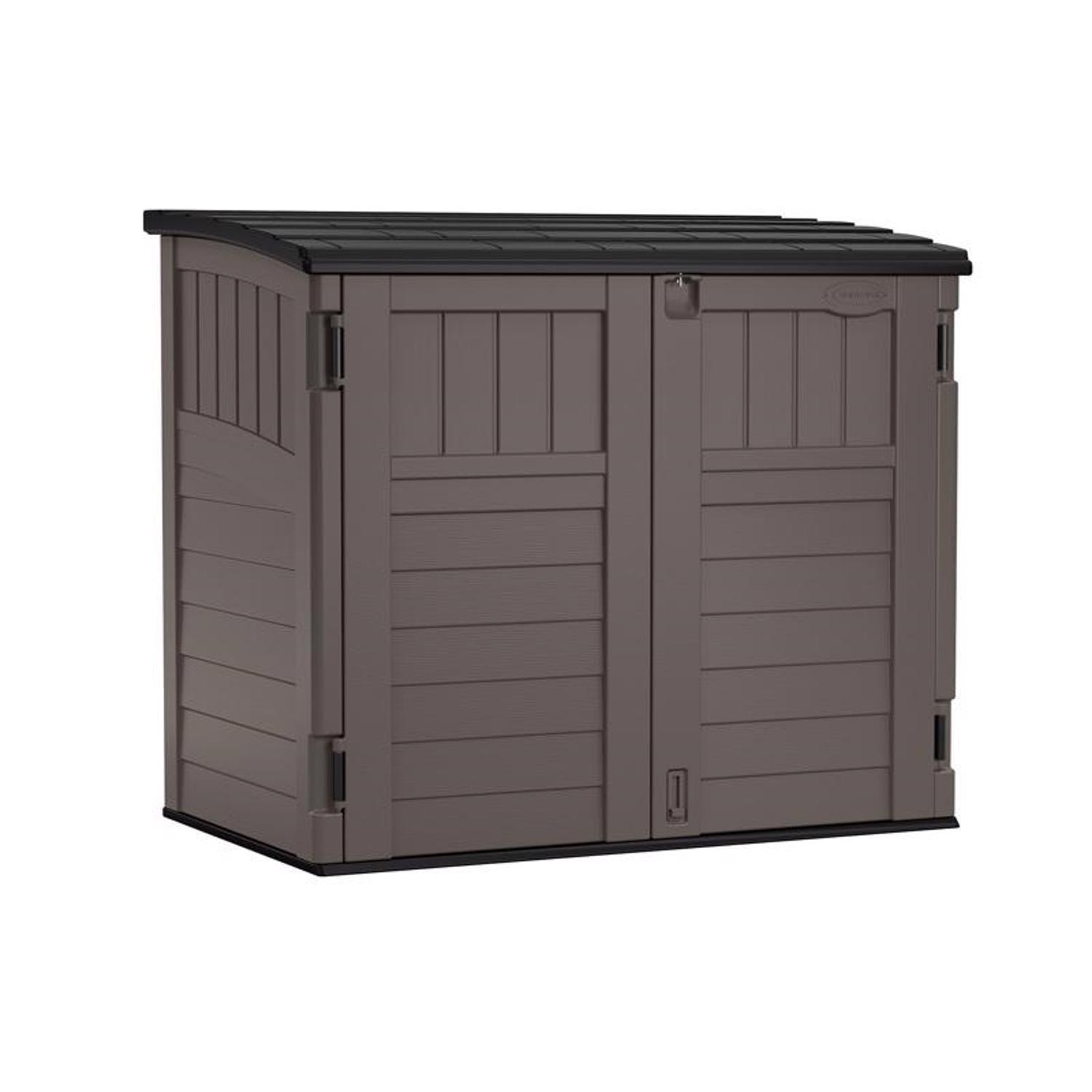 Suncast Horizontal Shed, Compact Outdoor Storage System, 34 Cu. Ft. Capacity - Thumbnail 2
