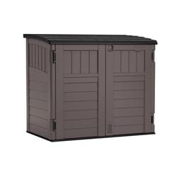 Suncast 4 ft. x 2 ft. Resin Horizontal Pent Storage Shed with Floor Kit