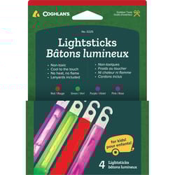 Coghlans Assorted Lightsticks 4 in. H 1 pk