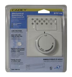 Cadet Heating and Cooling Dial Single Pole Line Voltage Baseboard Thermostat