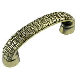 MNG Rattan Bar Cabinet Pull 3 in. Satin Antique Brass 1 pk