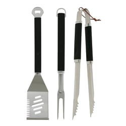 Mr. Bar-B-Q Stainless Steel Black/Silver Grill Tool Set 3 pc