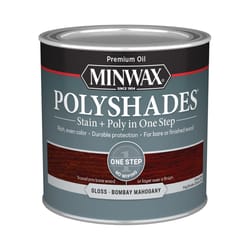 Minwax PolyShades Semi-Transparent Gloss Bombay Mahogany Oil-Based Polyurethane Stain/Polyurethane F