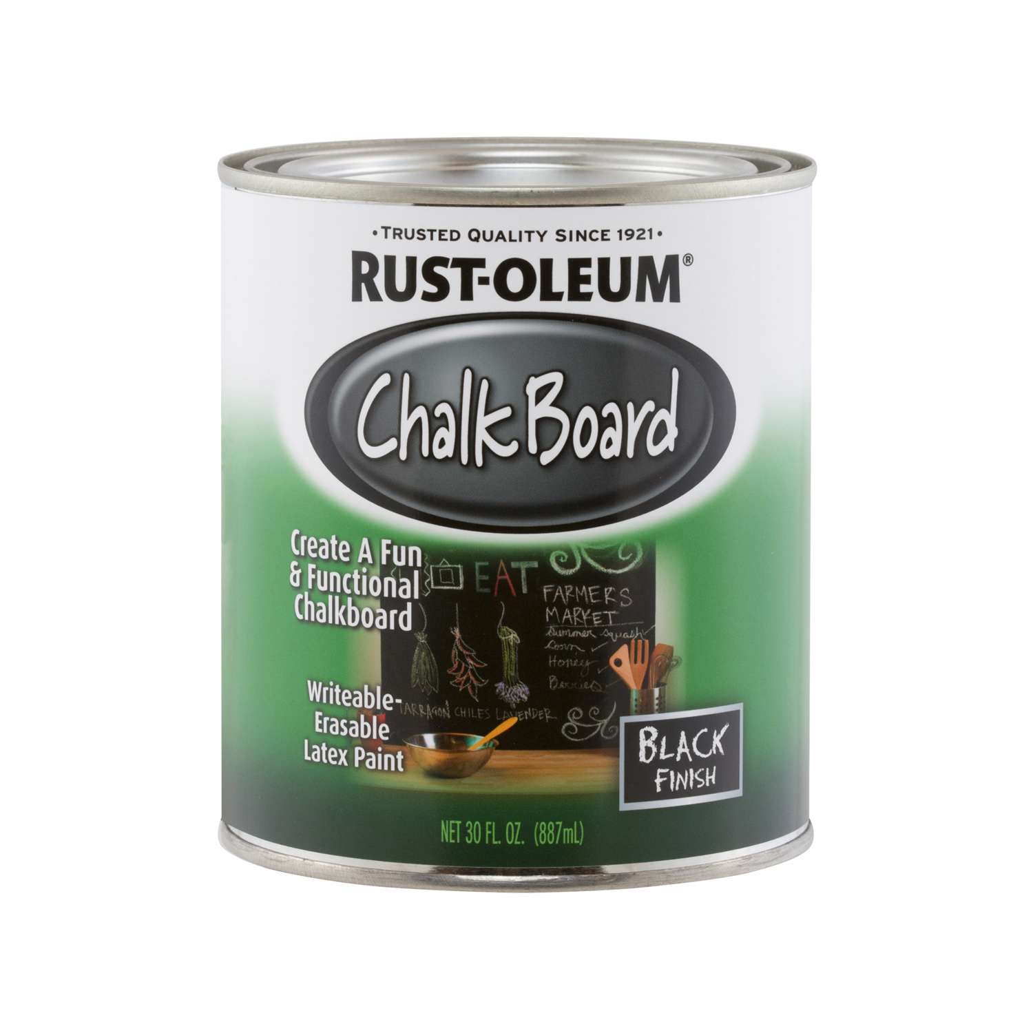 Rust Oleum Specialty Flat Black Acrylic Chalkboard Paint 30 Oz Ace Hardware