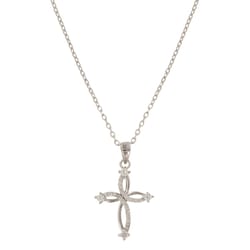 Montana Silversmiths Women's Tangled Arms Cross Silver Necklace Brass Water Resistant