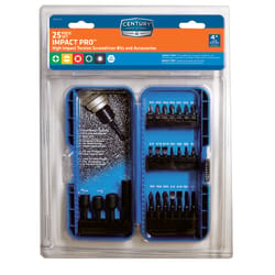 Century Drill & Tool Impact Pro Assorted Screwdriver Bit Set Heat-Treated Steel 25 pc