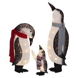 Sienna LED Warm White 2.7 ft. Penguin Family Yard Decor