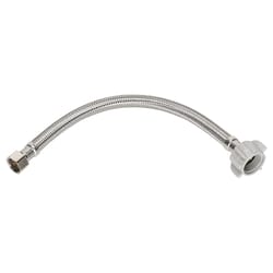 Ace 1/2 in. FIP X 7/8 in. D Ballcock 9 in. Stainless Steel Toilet Supply Line