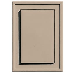 Builders Edge 6 in. H X 4.5 in. W X 1 in. L Prefinished Wicker Vinyl Mini Mounting Block