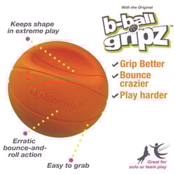 Nylabone Power Play Orange Rubber Basketball Dog Toy Medium 1 pk