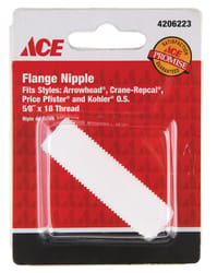 Ace Plastic Flange Nipple 5/8 x 18
