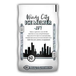 Windy City Ice Melter Calcium Chloride/Magnesium Chloride Pet Friendly Crystal Ice Melt 50 lb