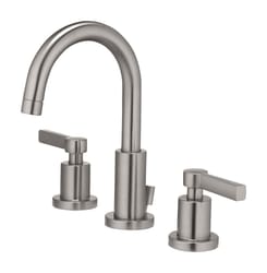 OakBrook Brushed Nickel Modena Widespread Bathroom Sink Faucet 8 in.