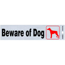 HILLMAN English Silver Beware Decal 2 in. H X 8 in. W