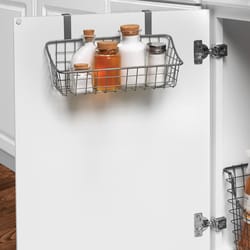 Spectrum Grid 5.25 in. L X 11.3 in. W X 6.3 in. H Silver Cabinet Basket