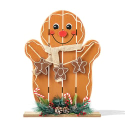 Glitzhome Gingerbread Man 24 in. Porch Sign