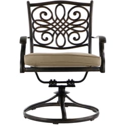 Hanover Monaco 5 pc Bronze Aluminum Traditional Dining Set Tan