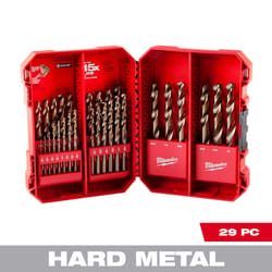 Milwaukee Red Helix 7.75 in. L Cobalt Colbalt Drill Bit Set 3-Flat Shank 29 pc