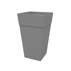 Bloem Finley 25 in. H Plastic Planter Cement