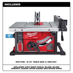 Milwaukee M18 FUEL 15 amps Cordless 8-1/4 in. Table Saw Tool Only