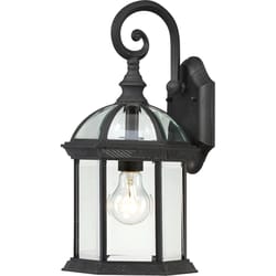 Nuvo Boxwood Textured Black Switch Incandescent Lantern Fixture