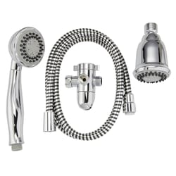 Keeney Polished Chrome Plastic 3 settings Showerhead Combo 1.8 gpm