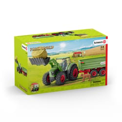 Schleich Farm World Tractor/Trailer Toy Set 8 pc