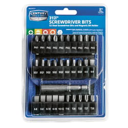 Century Drill & Tool Assorted Bit and Holder Set S2 Tool Steel 31 pc