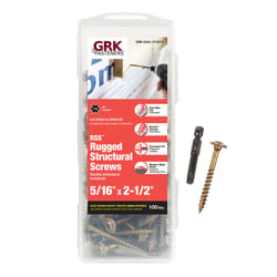 GRK Fasteners 5/16 in. in. X 2-1/2 in. L Star Low Profile Head W-Cut Structural Screws