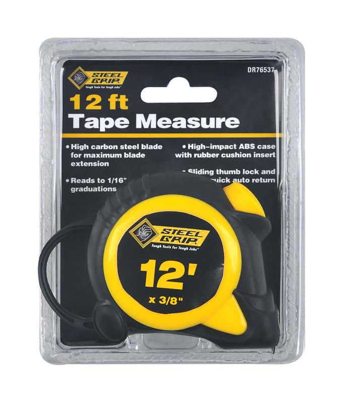 Steel Grip 12 ft. L x 3/8 in. W Tape Measure 1 pk Ace Hardware
