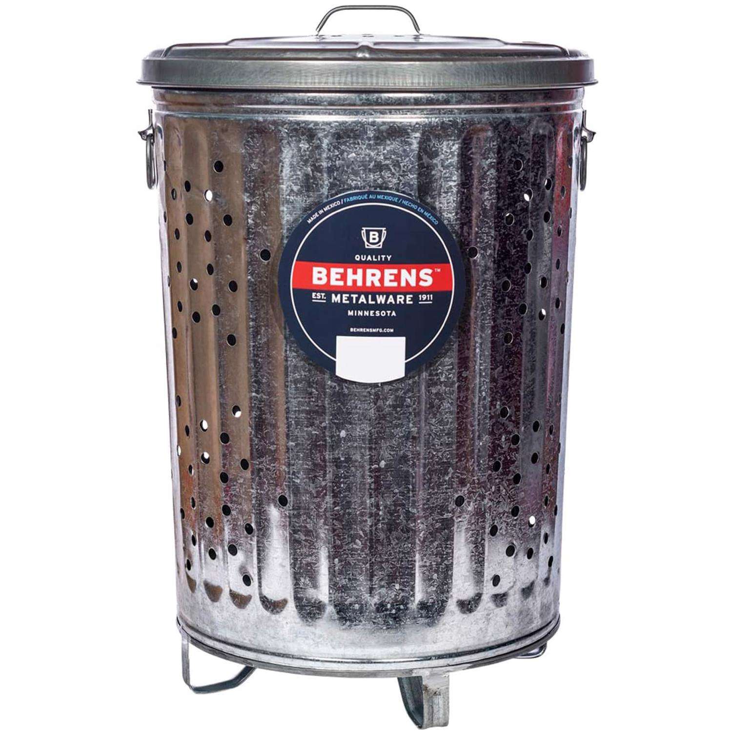 Behrens 20 Gallon Galvanized Steel Compost Bucket with Lid Ace